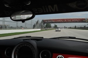 On the track at the Indianapolis Motor Speedway